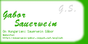 gabor sauerwein business card